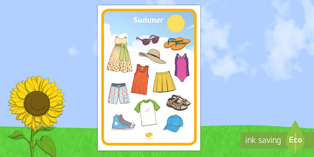 Summer Clothes Mat (teacher made) - Twinkl
