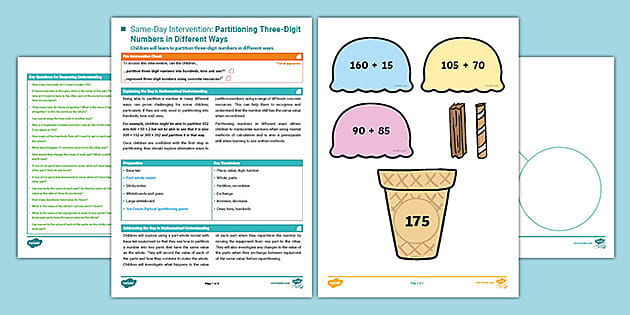 👉 Y3 Intervention: Partitioning 3-Digit Numbers Different Ways