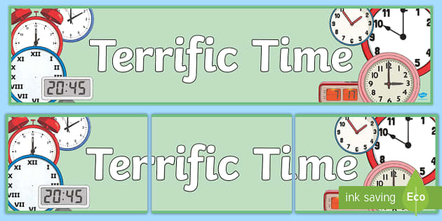 Terrific Time Measures Display Banner (teacher made)