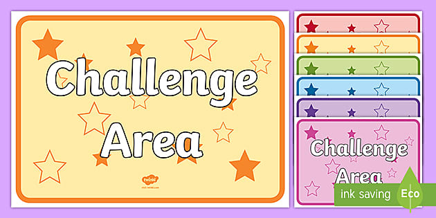 👉 Challenge Area Display Poster - Challenge Area Display Poster