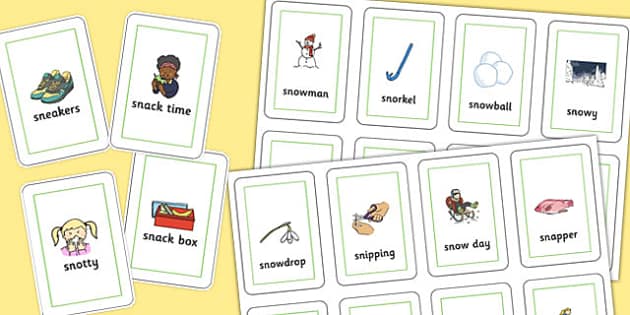 Two Syllable 'SN' Playing Cards (Teacher-Made) - Twinkl