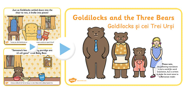 Goldilocks Three Bears Story PowerPoint EAL Romanian Translation