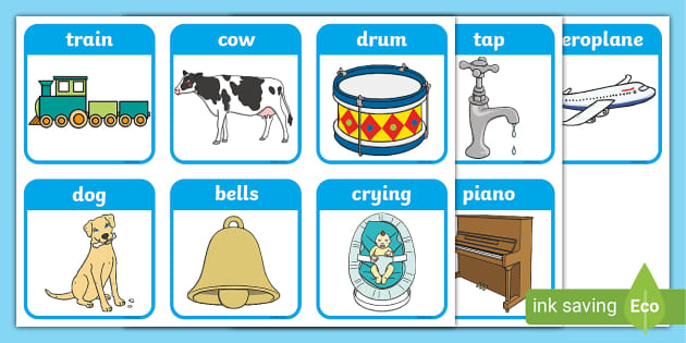 Environmental Sounds Flashcards - Twinkl