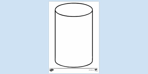 FREE! - Cylinder Colouring Sheet (teacher made) - Twinkl