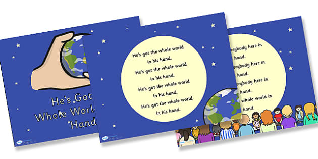 He s Got The Whole World In His Hands Hymn Lyrics PowerPoint