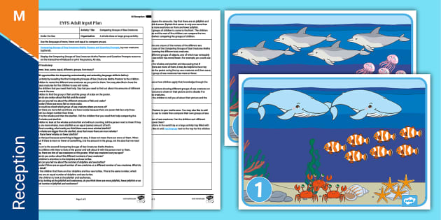 EYFS Comparing Groups of Sea Creatures Adult Input Plan