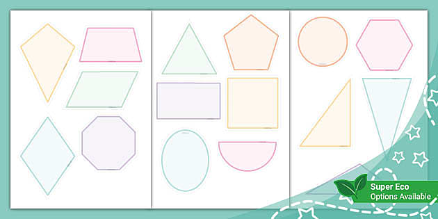 2D Shapes Cut-Outs (Ages 5 - 11) (Teacher-Made) - Twinkl