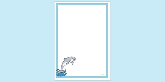 FREE! - Dolphin Page Border | Page Borders (teacher made)