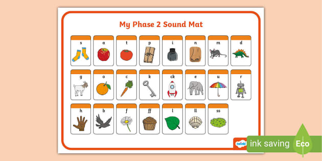 Phase 2 Sound Mat- Phase 2 Sounds- KS1 Teacher made resource