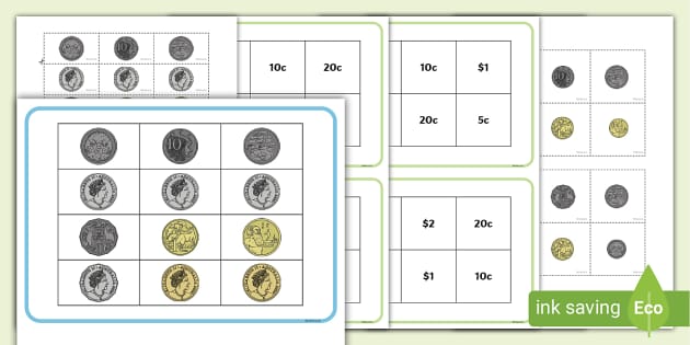 Money Match Coins and Values (teacher made) - Twinkl