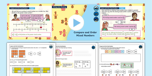 year-4-dim-step-5-compare-and-order-mixed-numbers-pack