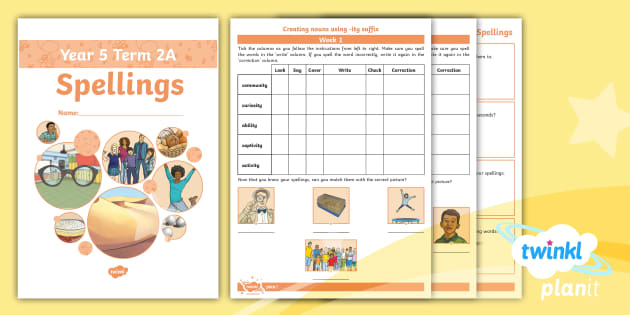 PlanIt Y5 Term 2A Look-Cover-Write-Check Spelling Practice Booklet