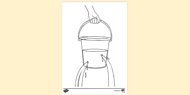 How to draw a water bucket 