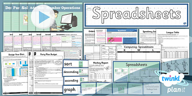 Computing Excel Spreadsheets Lesson Plans Year 6 Unit Pack