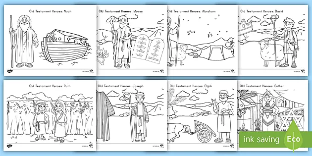 Old Testament Heroes Free Coloring Pages For Kids