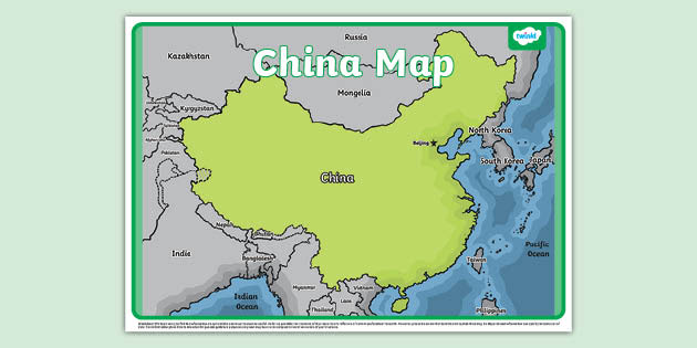 KS1 China Display Map (teacher made) - Twinkl