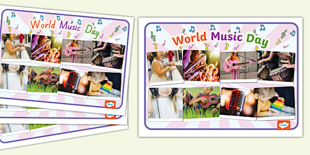 World Music Day Photo Display Poster (teacher Made) - Twinkl