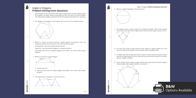 problem solving exam questions