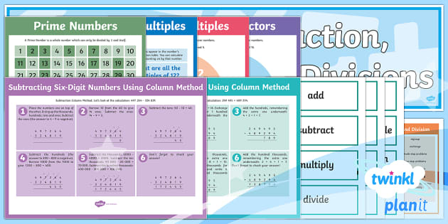 PlanIt Y6 Addition, Subtraction, Multiplication and Division Display Pack