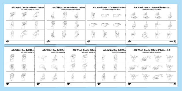 Sign Language Comparison Worksheets for Kids | Twinkl USA