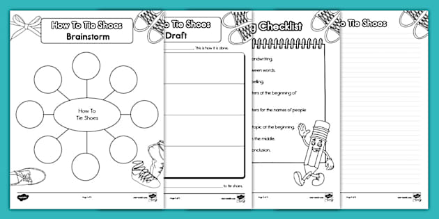 First Grade How To Tie Shoes Informative Writing Prompt