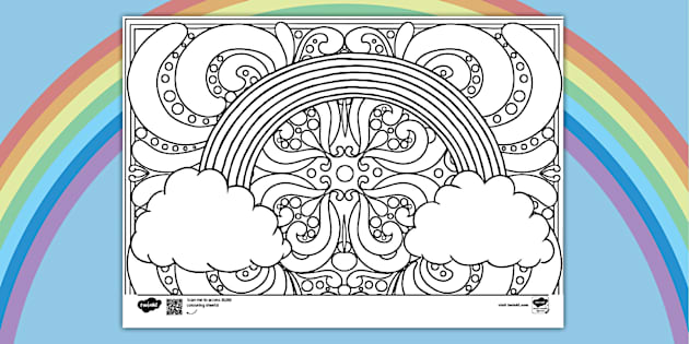 * NEW * Mindfulness Rainbow Colouring Page (teacher made)