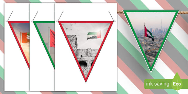 UAE Flag Display Bunting (Hecho por educadores) - Twinkl