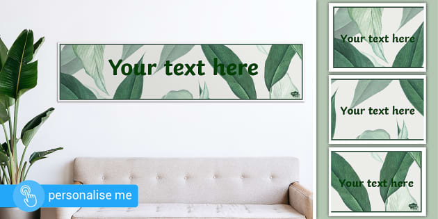 Botanical-Themed Editable Banner | Twinkl Party - Twinkl