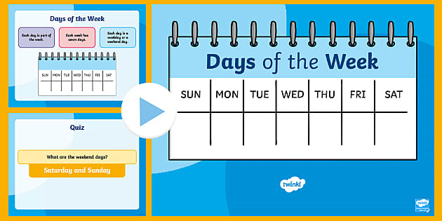 Days of the Week Display Poster English/Portuguese - Twinkl