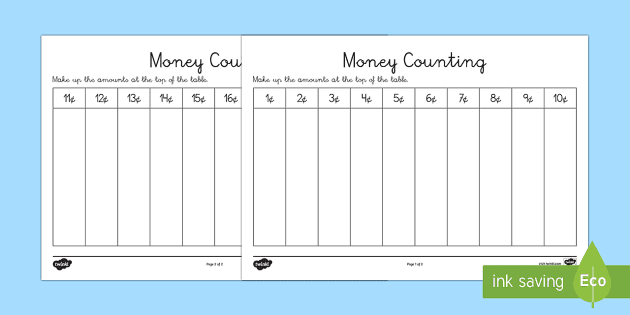 euros counting and sorting worksheet worksheet