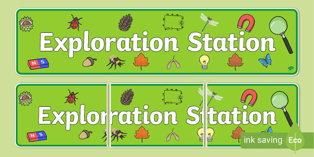 Exploration Station Display Banner (Teacher-Made) - Twinkl