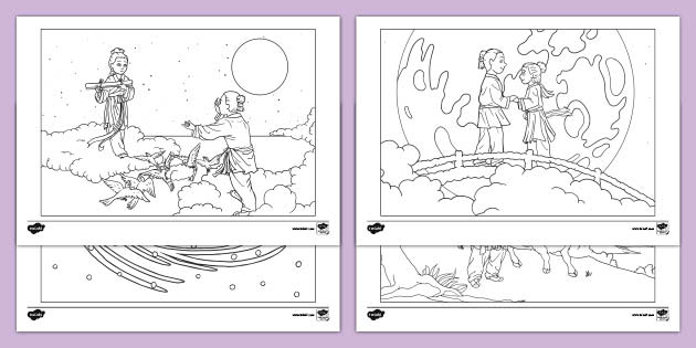 Qixi Festival Coloring Pages