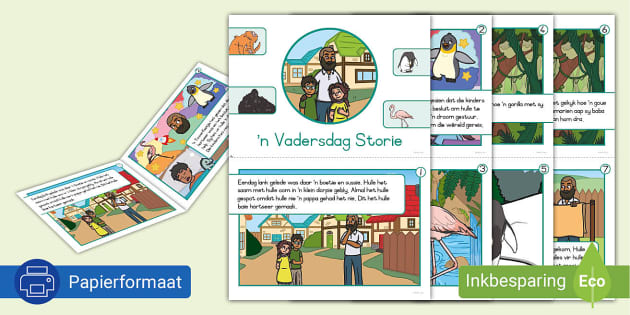 'n Drukbare Vadersdag Storieboek (Hecho por educadores)