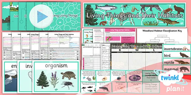 science living things and their habitats year 4 unit pack