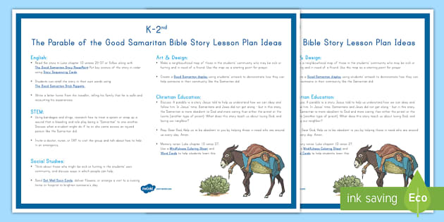 Good Samaritan Lesson Plan | Christian Ed. | Twinkl USA