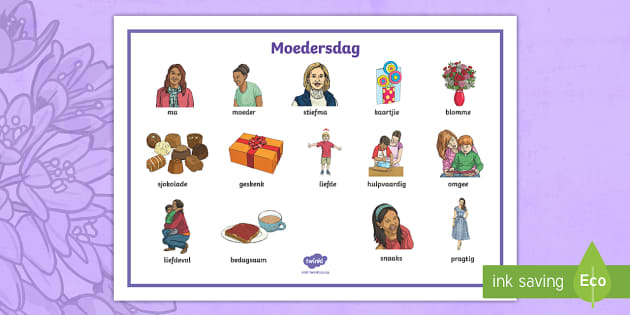 Moedersdag Woordmat (teacher made) - Twinkl