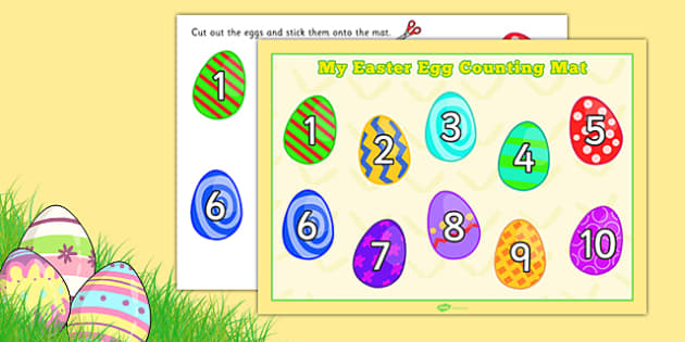 Easter Egg Counting Mat (l'enseignant a fait) - Twinkl