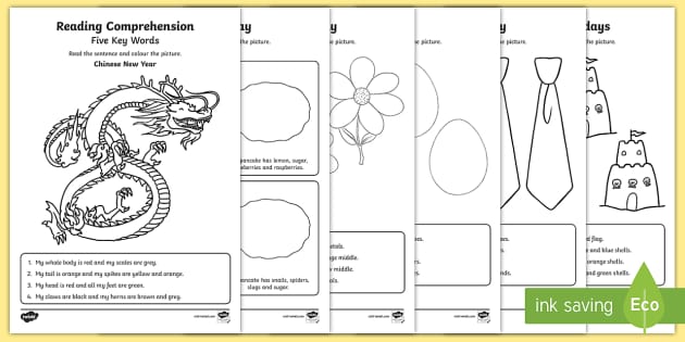 five-key-words-reading-comprehension-worksheet-worksheets-set-1