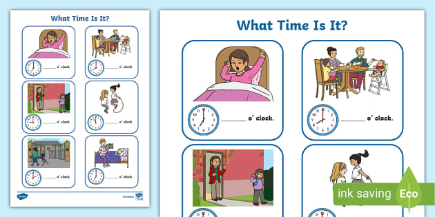 What time is it? Activity Sheet - Twinkl