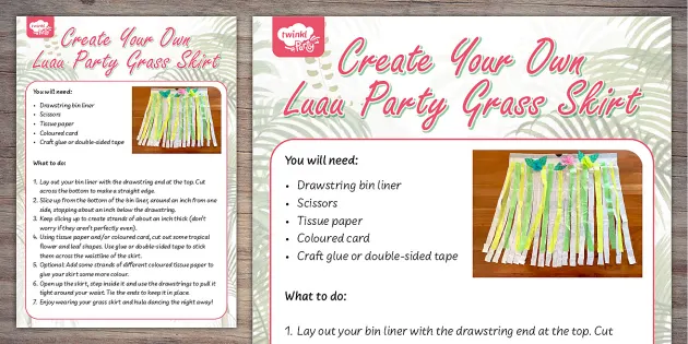 How to Make a Grass Skirt With Crepe Paper