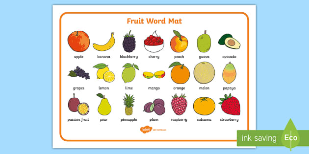 Fruit Word Mat Teacher Made 1438