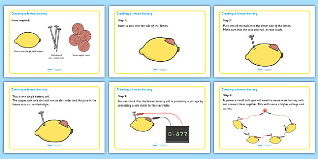 lemon and potato battery experiment