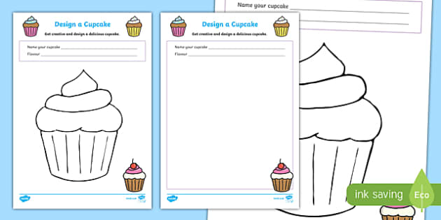 Design a Cupcake Colouring Sheets - cupcake colouring ...