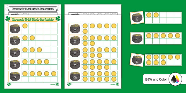 Actividad: Marcos de 10 del Día de San Patricio - Twinkl