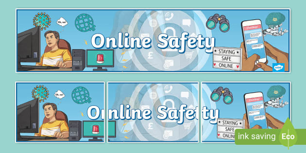 KS2 Online Safety Display Banner - Twinkl UK - Computing