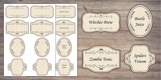 potion label template