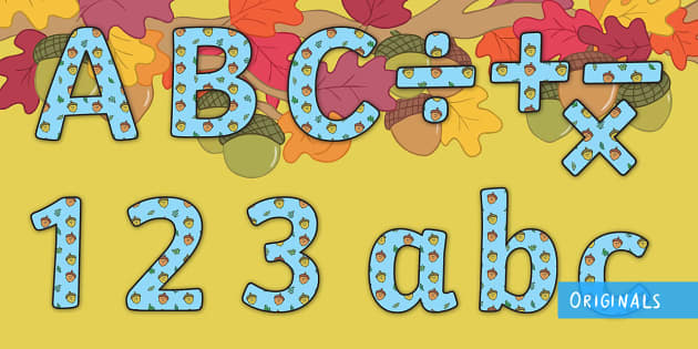 Little Acorns Display Lettering (Teacher-Made) - Twinkl