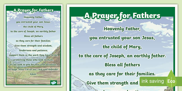 A Prayer for Fathers on Father's Day (teacher made) - Twinkl