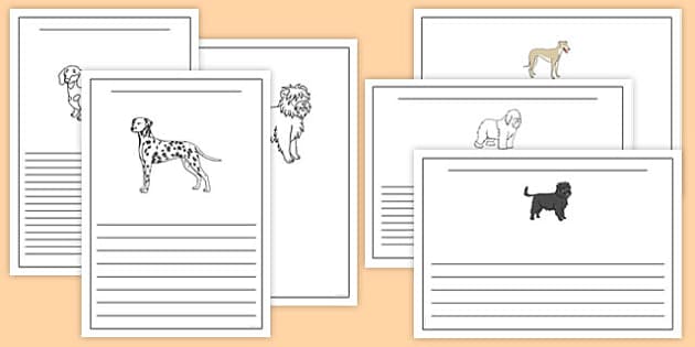 Dog Template Writing Frame (teacher made) - Twinkl