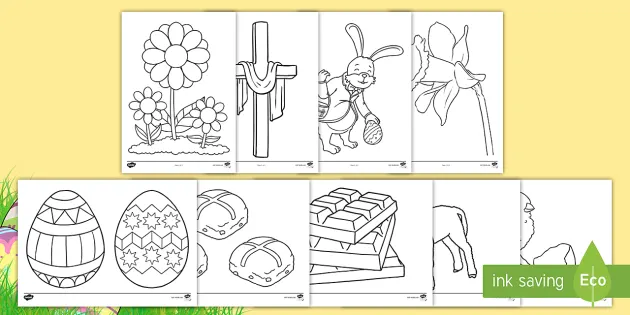 Easter Coloring Pages English Spanish Teacher Made